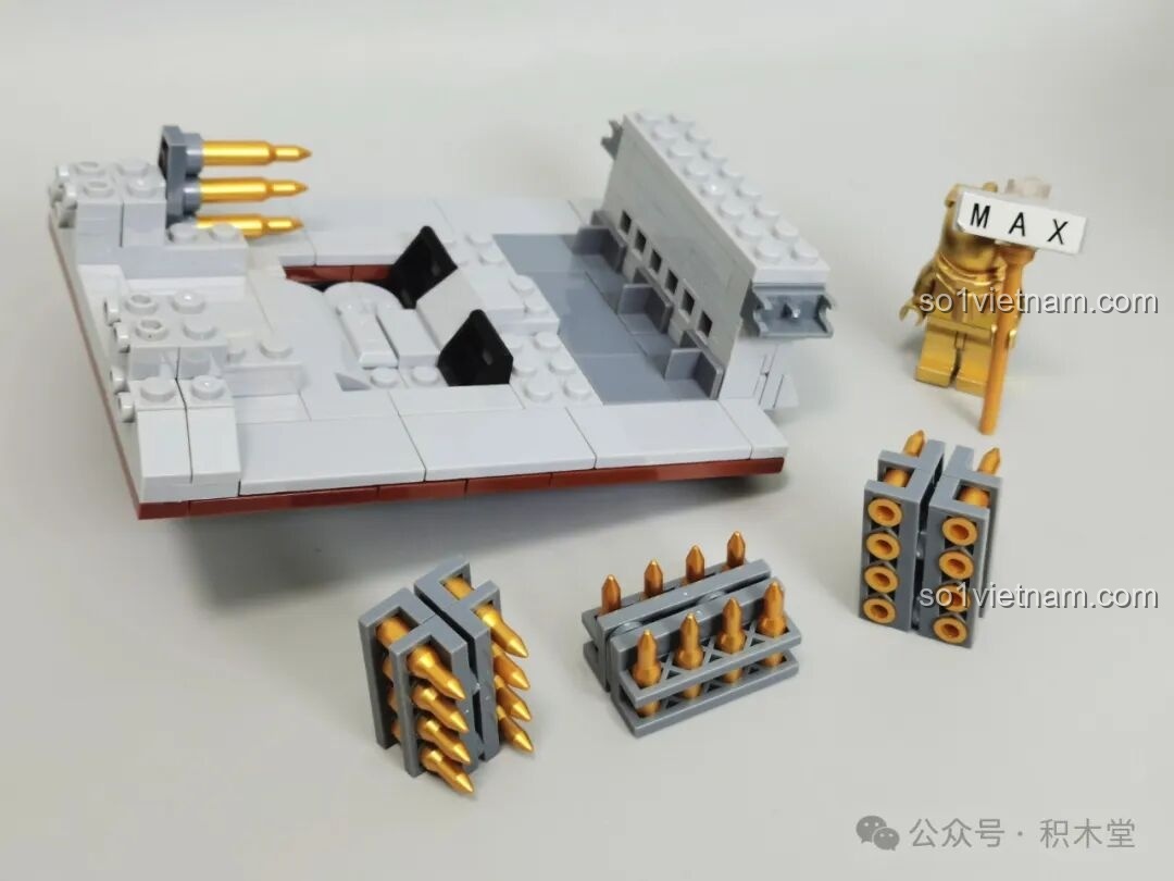 Mẹo chèn giấy ăn để tăng độ khít cho các mảnh ghép của xe tăng Maus 12GO 98002 nếu bị lỏng.