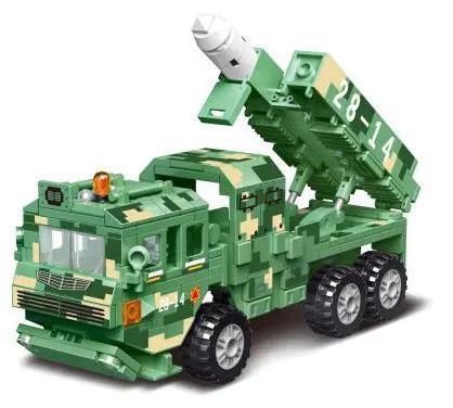 Mô hình xe tên lửa Trường Kiếm-10 MGD K0882 màu xanh lá với họa tiết rằn ri, có thể điều chỉnh góc phóng, bộ đồ chơi quân sự cho bé trai 6 tuổi