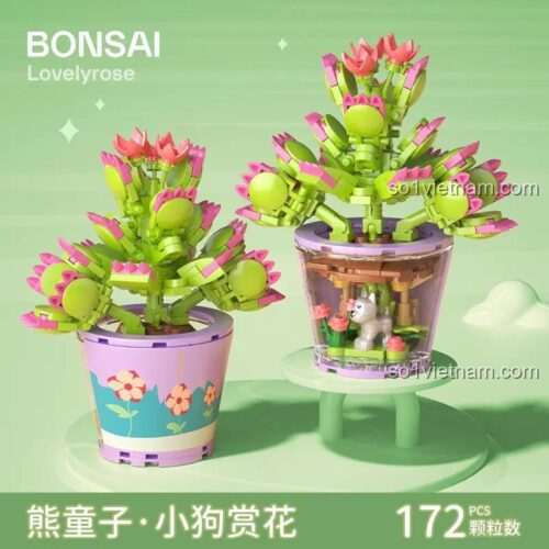 Mô hình Bonsai Chậu Cây Mọng Nước MGM 9135 sau khi lắp ráp