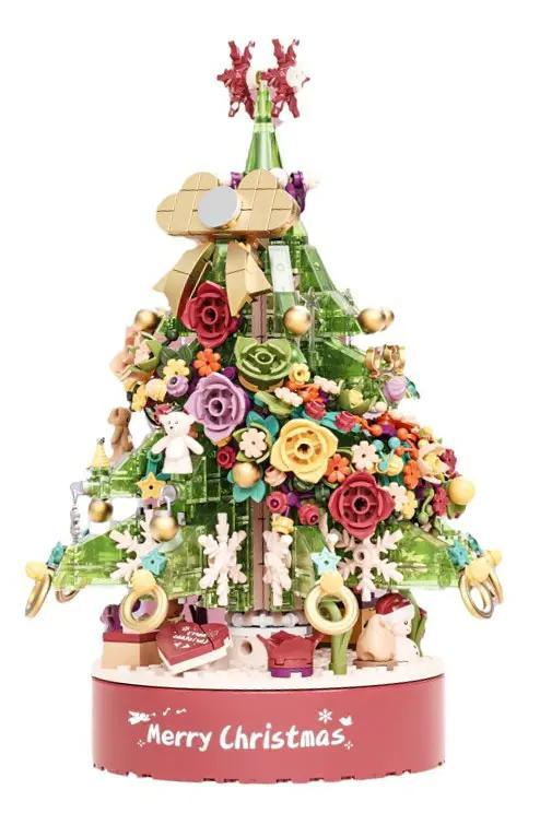 Mô hình Cây Thông Noel Âm Nhạc MGM 9189, bộ đồ chơi xếp hình cây thông Noel trang trí nhà cửa, quà tặng Giáng Sinh cho bé 6 tuổi