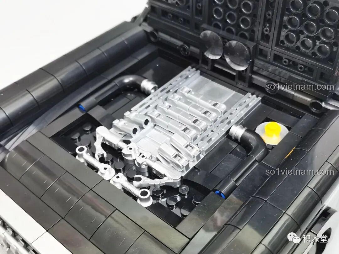 Micro hình súng trên nóc xe của mô hình Zhimeng Tree T5043 Xe Lễ Tân Hồng Kỳ, chi tiết độc đáo.