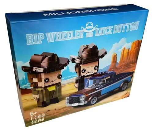 Bộ lắp ghép Rip Wheeler Kayce Dutton Millionspring F-C9831, mô hình BrickHeadz nhân vật phim Yellowstone, giá rẻ cho bé trai 6 tuổi