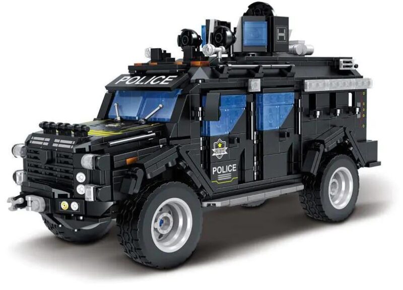 Bộ lắp ghép MinDi K0622 Xe SWAT Đặc Nhiệm 941 chi tiết, có thể lắp thành Robot SWAT, đồ chơi xây dựng cho bé trai 6 tuổi