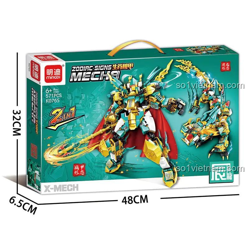 Hộp sản phẩm bộ lắp ghép Rồng Thần Giáp Máy Zodiac Signs Mecha K0765