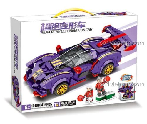 Bộ lắp ghép Siêu xe biến hình Asura IE Mingdi 10100 giá tốt, đồ chơi lắp ráp Robot biến hình Asura IE cho bé trai 6 tuổi, hộp sản phẩm chất lượng cao.