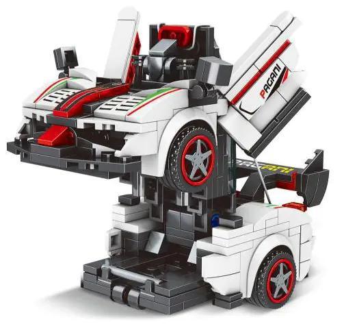 Bộ lắp ghép Mingdi 10102 Siêu xe Pagani GT biến hình thành robot, đồ chơi lắp ráp chất lượng cao cho bé trai 6 tuổi, giá tốt