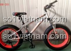 Xe đạp Fat Bike MINGDI 36006 màu bạc, xe đạp thể thao, xe đạp địa hình cho bé, xe đạp địa hình cho người lớn, xe đạp địa hình giá rẻ