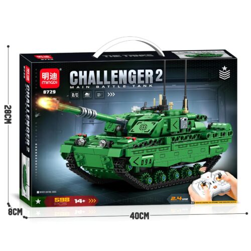 Bộ lắp ghép Xe tăng Challenger 2 MingDi 8729 điều khiển từ xa, 598 mảnh ghép, đồ chơi mô hình chất lượng cao cho con trai 14 tuổi giá tốt.