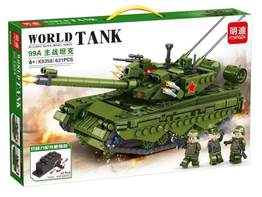 Bộ lắp ghép Xe Tăng Chủ Lực 99A Mingdi K0358, mô hình quân sự cho bé trai 6 tuổi, giá tốt