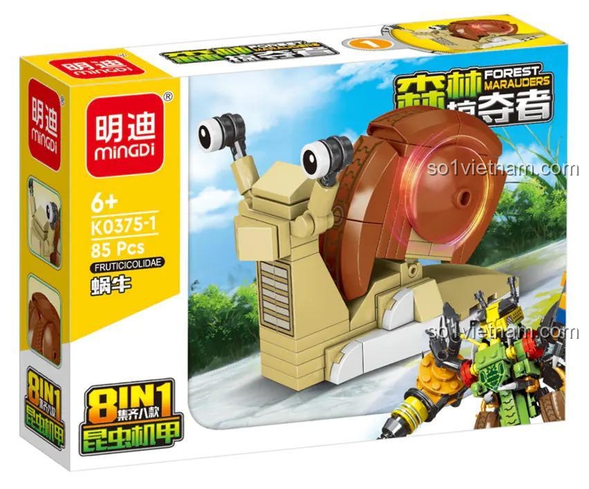 Bộ lắp ghép Côn Trùng Biến Hình Mingdi K0375, đồ chơi mô hình Robot Côn Trùng cho bé trai 6 tuổi, chất lượng tốt