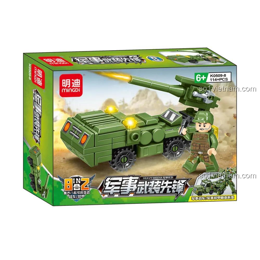 Các mẫu lắp ráp của bộ đồ chơi quân sự MingDi K0509 Heavy Mecha