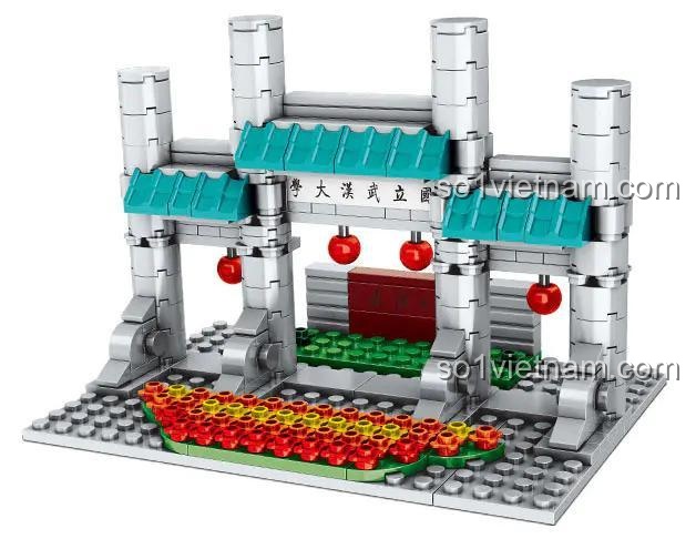 Mô hình Đại học Vũ Hán - Bộ lắp ghép kiến trúc kinh điển, đồ chơi giáo dục cho bé 6 tuổi