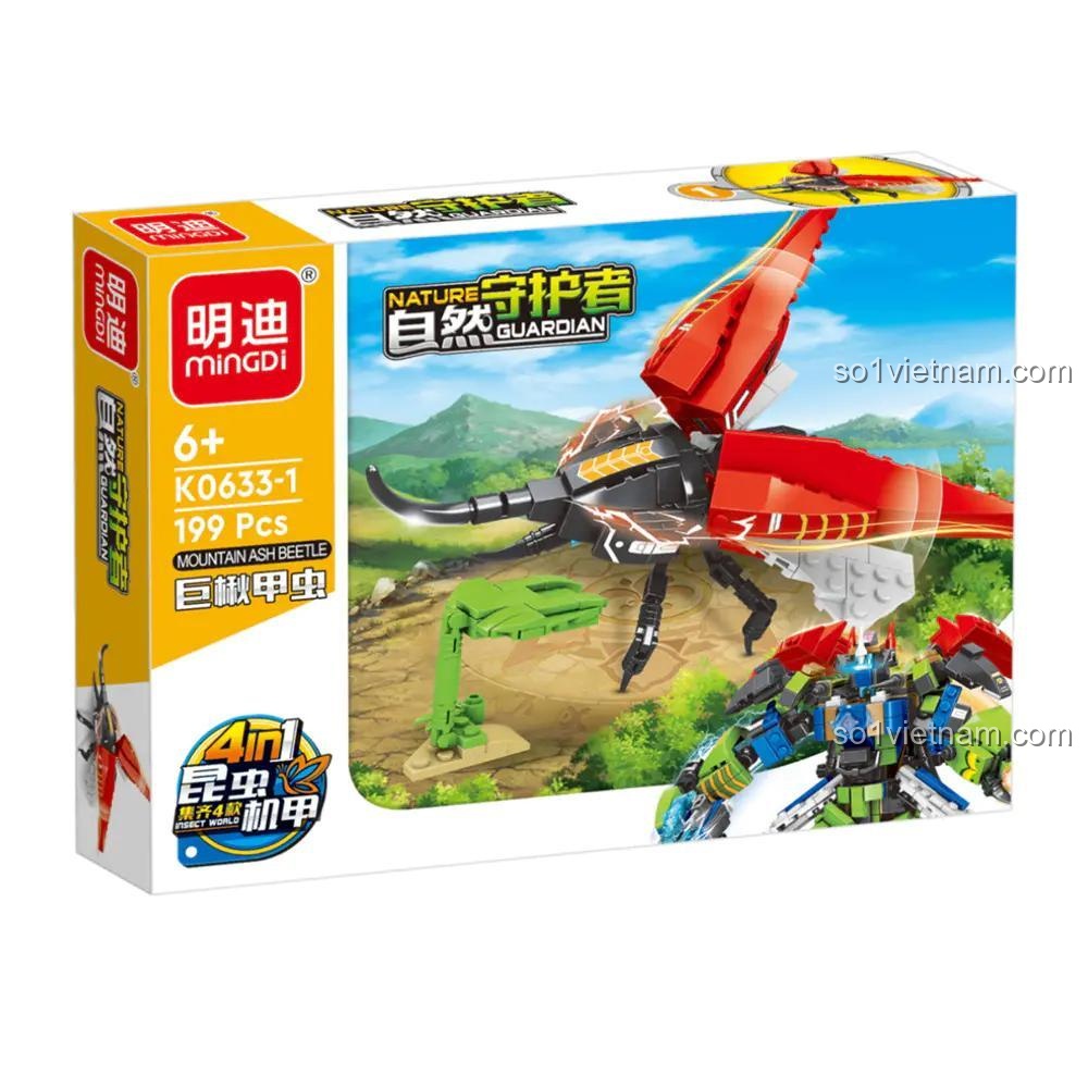 Hộp sản phẩm MingDi K0633 Tự nhiên Vệ binh Cơ giáp với các mẫu lắp ráp