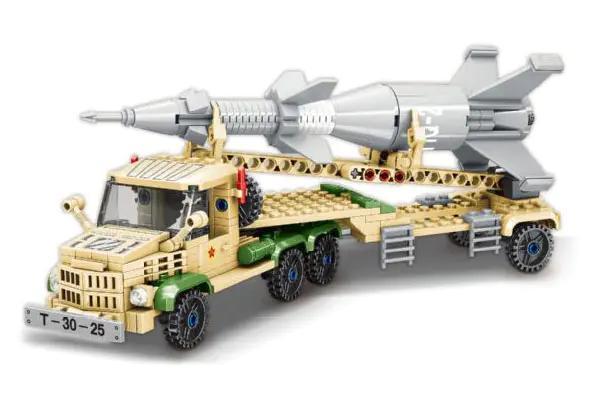 Xe Tên Lửa Đất Đối Đất HQ-2 MingDi K0680 mô hình lắp ráp 371 chi tiết