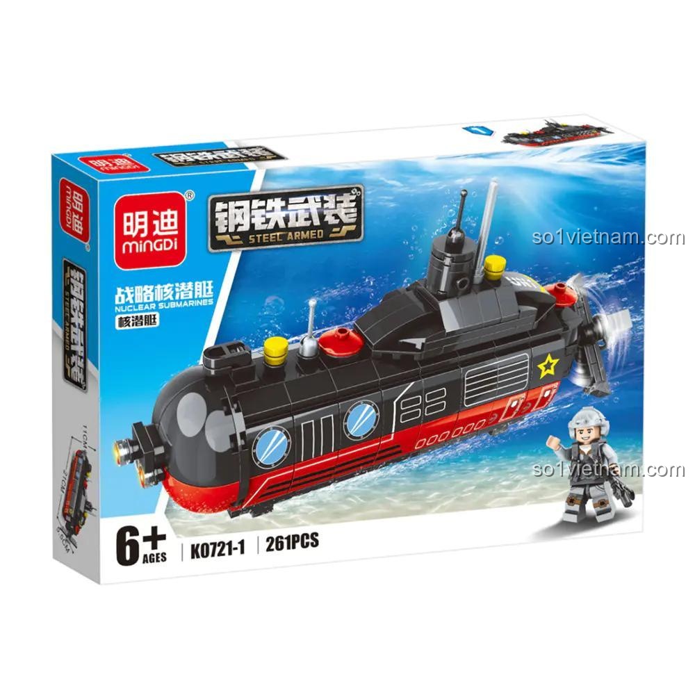 Bộ lắp ghép tàu ngầm hạt nhân Mingdi K0721-1