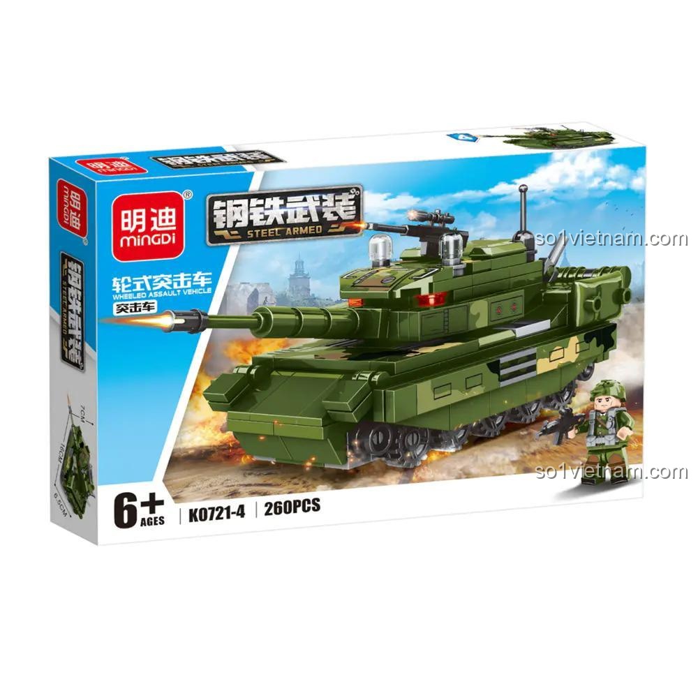 Bộ lắp ghép xe tăng Mingdi K0721-4