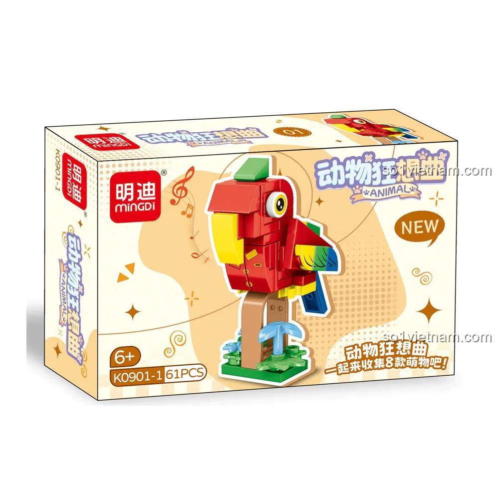 Mô hình Vẹt lắp ráp Mingdi K0901-1, đồ chơi lắp ráp Bộ sưu tập động vật, đồ chơi mô hình Vẹt lắp ráp cho bé 6 tuổi, giá tiết kiệm.