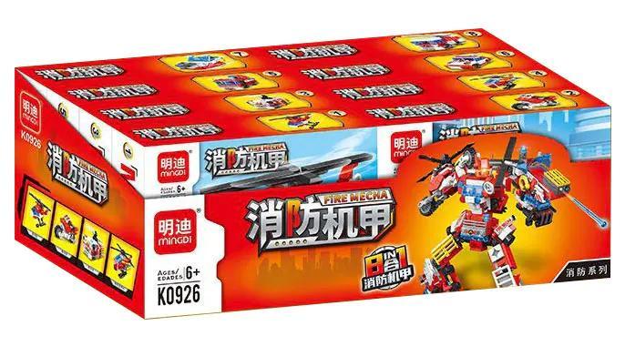 Bộ lắp ghép Mingdi K0926 Robot Cứu Hỏa Biến Hình 743 mảnh ghép giá tốt cho bé trai 6 tuổi, hộp đồ chơi lắp ráp chất lượng cao.