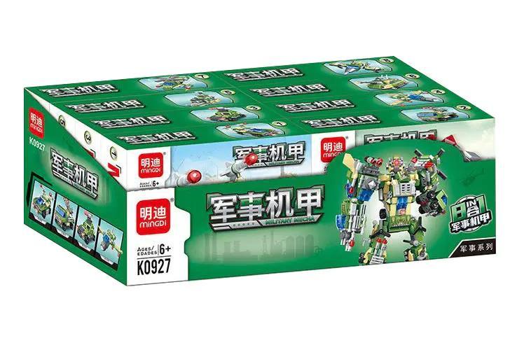 Hộp bộ lắp ghép Robot Chiến Đấu Quân Sự Mingdi K0927, đồ chơi mô hình giá rẻ cho bé trai 6 tuổi
