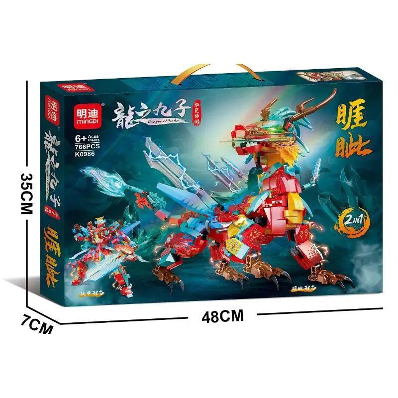 Bộ lắp ghép Mingdi K0986 Rồng Nhai Tí biến hình robot, đồ chơi mô hình chất lượng cao cho con trai 6 tuổi, giá tốt.