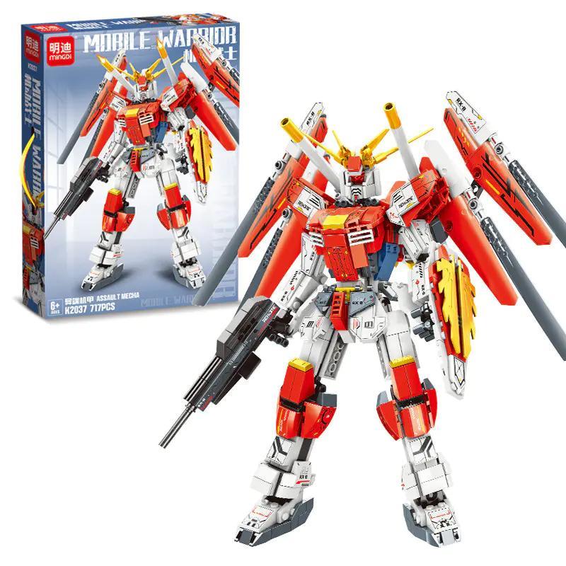 Hộp đồ chơi lắp ghép MinGDi K2037 Chiến Binh Cơ Động: Mecha Tấn Công, 717 mảnh, cho bé 6 tuổi