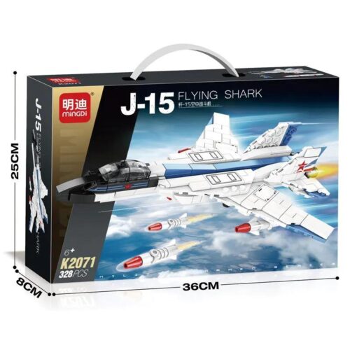 Hộp bộ đồ chơi máy bay chiến đấu J-15 Flying Shark Mingi K2071 cho bé trai 6 tuổi, 328 mảnh, có thể bắn đạn nhựa, giá tốt