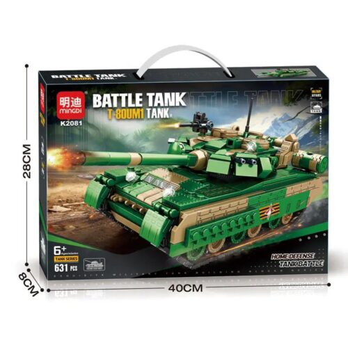Bộ lắp ghép Xe Tăng Chiến Đấu T-80UM1 Mingdi K2081 631 chi tiết, đồ chơi mô hình quân sự cho bé trai 6 tuổi, giá tốt
