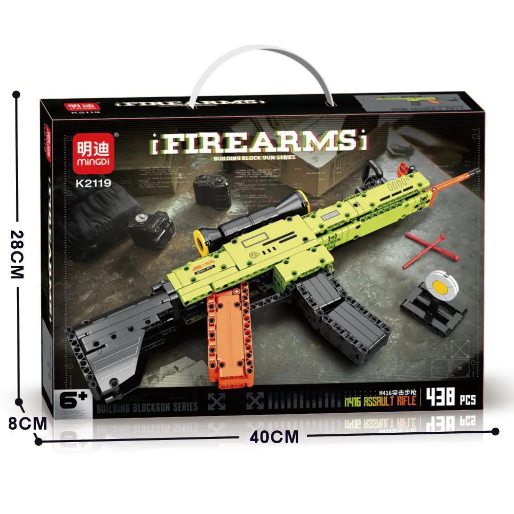 bộ lắp ghép Súng trường tấn công M416 Mingdi, mô hình súng M416 chân thực, đồ chơi lắp ráp cho con trai 6 tuổi, giá tốt