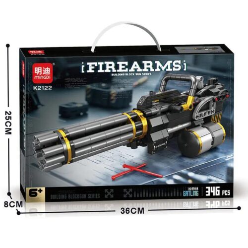 Bộ đồ chơi súng Gatling K2122 346 mảnh, đồ chơi mô hình súng máy cho bé trai 6 tuổi, chất lượng cao, giá tốt