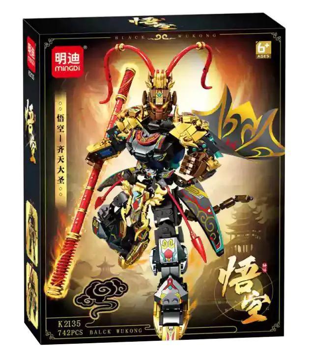 Bộ lắp ghép Tôn Ngộ Không Hắc Giáp Mingdi K2135, mô hình cơ giáp 742 chi tiết, phù hợp bé trai 6 tuổi, giá tốt.