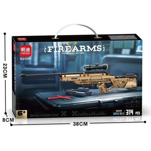 Bộ đồ chơi Súng Ngắm Bắn Tỉa K2137 314 mảnh, độ tuổi 6+, dành cho bé trai, màu nâu đen trắng, có tính năng bắn đạn nhựa, ống ngắm, chân chống, tháo rời bộ phận, giá tốt