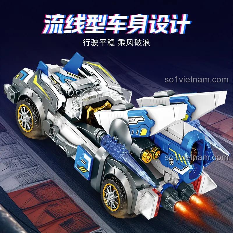 Xe Đua Xung Lực minGDi K2221 với thân xe thanh thoát - Bộ lắp ráp xe đua tương lai, đồ chơi STEM cho bé trai 6 tuổi