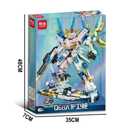 Bộ lắp ghép Mingdi K3010 Mô hình Mecha Hộ vệ hạm D68A giá tốt, hộp sản phẩm chất lượng cao cho bé trai 6 tuổi.