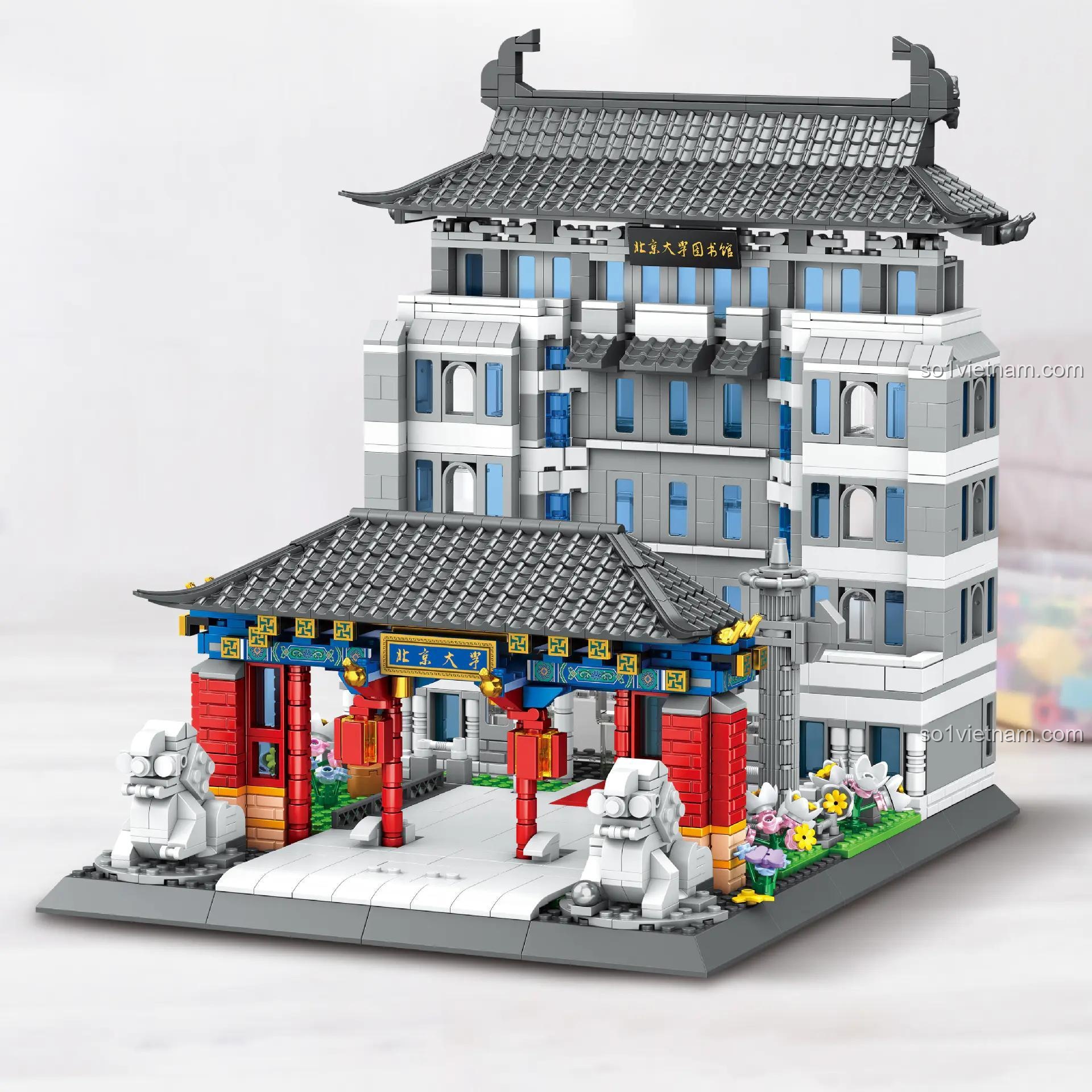 Mô hình Đại học Bắc Kinh từ bộ lắp ghép MingDi K3031, nhìn từ trên cao