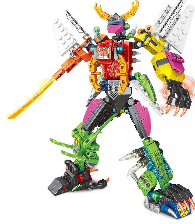 Bộ đồ chơi Mingdi Leibao K0373 Robot Côn Trùng Đột Kích 8 Trong 1, mô hình robot chiến đấu côn trùng với 456 mảnh ghép, phù hợp bé trai 6 tuổi, giá tốt.