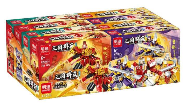Bộ lắp ghép Mecha Tam Quốc Mingdi Leibao K2045 giá tốt, hộp display 8 hộp nhỏ, phù hợp bé trai 6 tuổi, đồ chơi mô hình Robot Tam Quốc