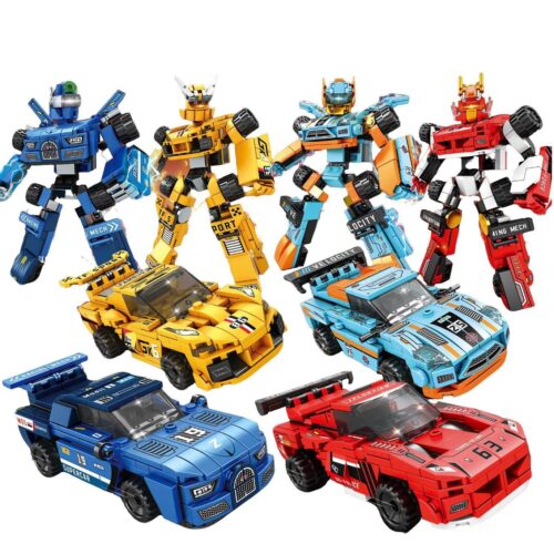 Bộ đồ chơi Mingdi K2152 Xe ô tô biến hình Mecha, Robot biến hình xe ô tô, đồ chơi lắp ráp giá rẻ cho con trai 6 tuổi, phát triển tư duy sáng tạo.
