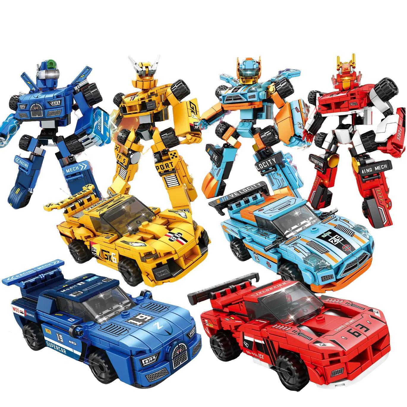 Bộ đồ chơi Mingdi K2152 Xe ô tô biến hình Mecha, Robot biến hình xe ô tô, đồ chơi lắp ráp giá rẻ cho con trai 6 tuổi, phát triển tư duy sáng tạo.