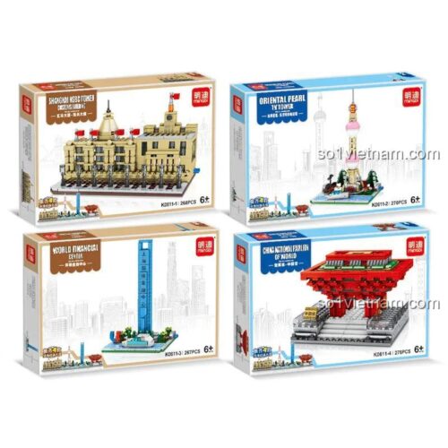 Các hộp con của Bộ 4 Tòa Nhà Biểu Tượng Thượng Hải Mingi K0611
