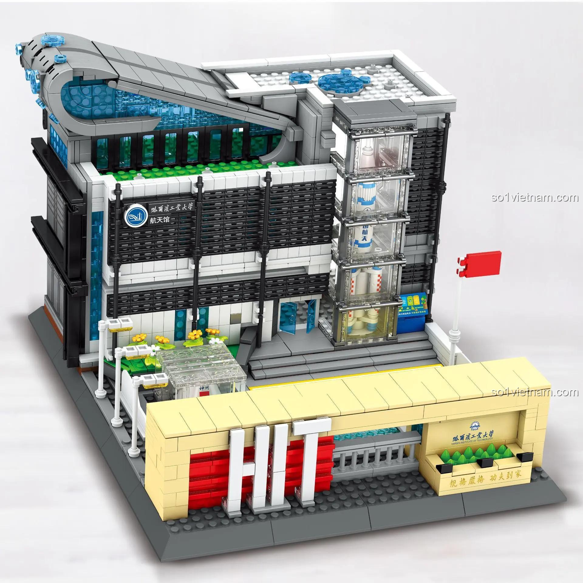 Mô hình Học viện Công nghệ Harbin Mingi K3045 bộ lắp ghép 1881 mảnh nhìn từ phía trước