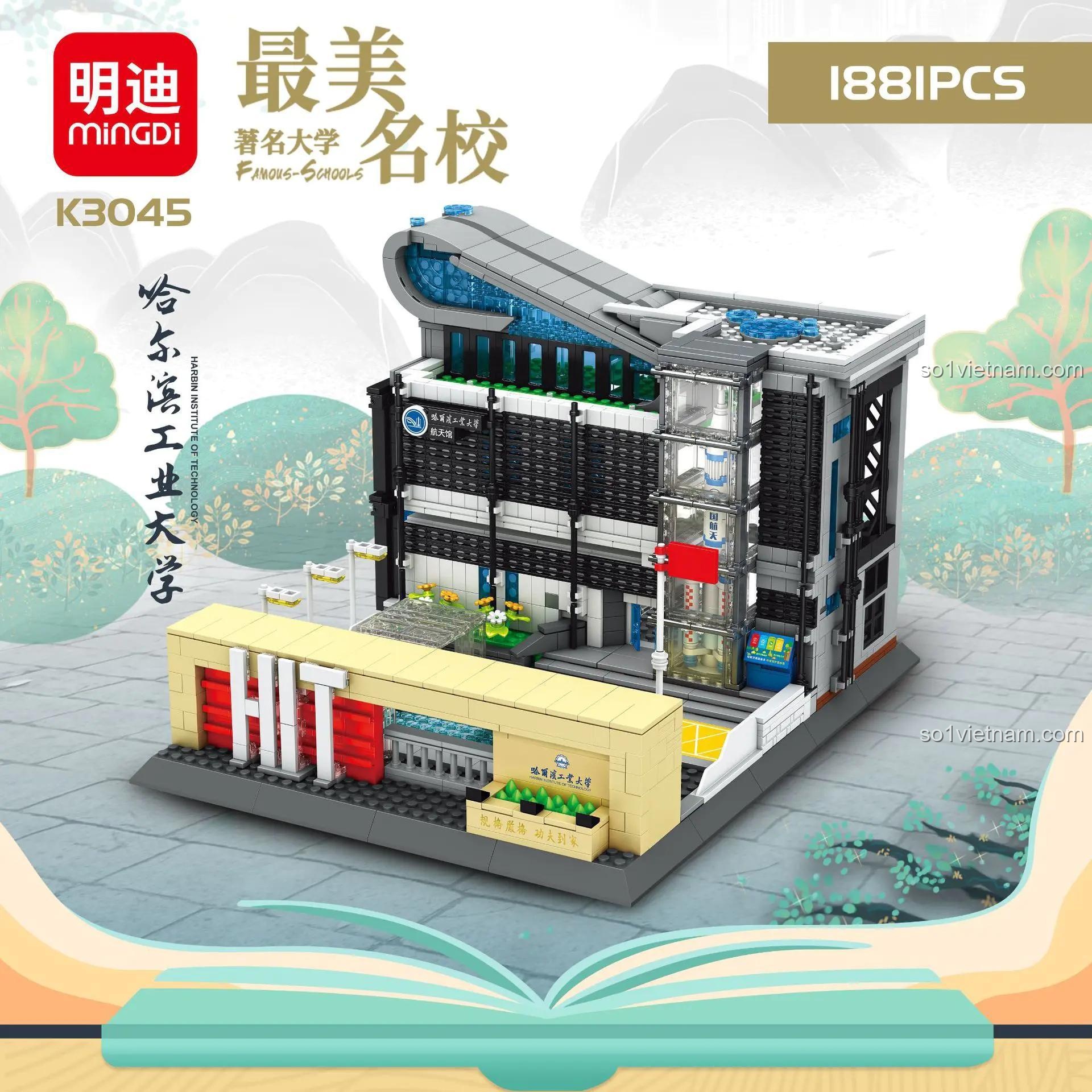 Mô hình Học viện Công nghệ Harbin Mingi K3045 bộ lắp ghép 1881 mảnh