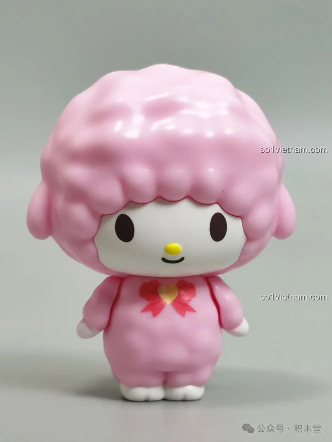 Minifigure My Sweet Piano với bộ lông hồng bồng bềnh từ Bộ Lắp Ghép Sanrio Characters TC1724.
