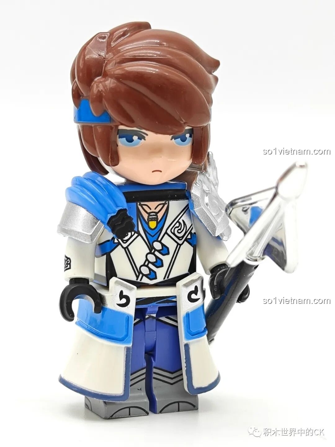 Minifigure Triệu Vân dũng mãnh trong bộ Qman 78002, một trong những figure chibi Vương Giả Vinh Diệu được mong chờ nhất.