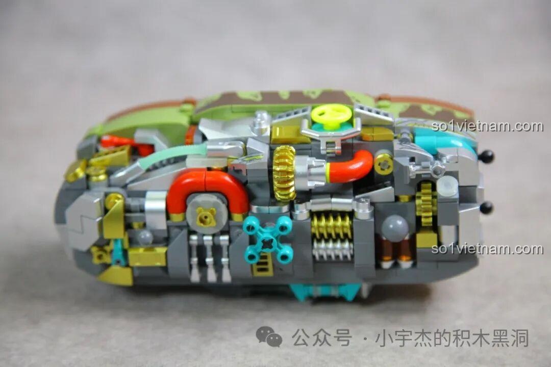 Góc nhìn từ mặt sinh học của mô hình khủng long Triceratops 13051 hoàn chỉnh.