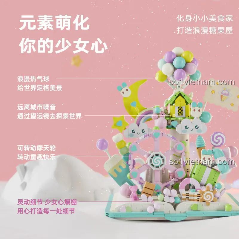 Các điểm nổi bật của đồ chơi mô hình Ngôi Nhà Kẹo Ngọt MJ Block, món quà tuyệt vời cho bé gái