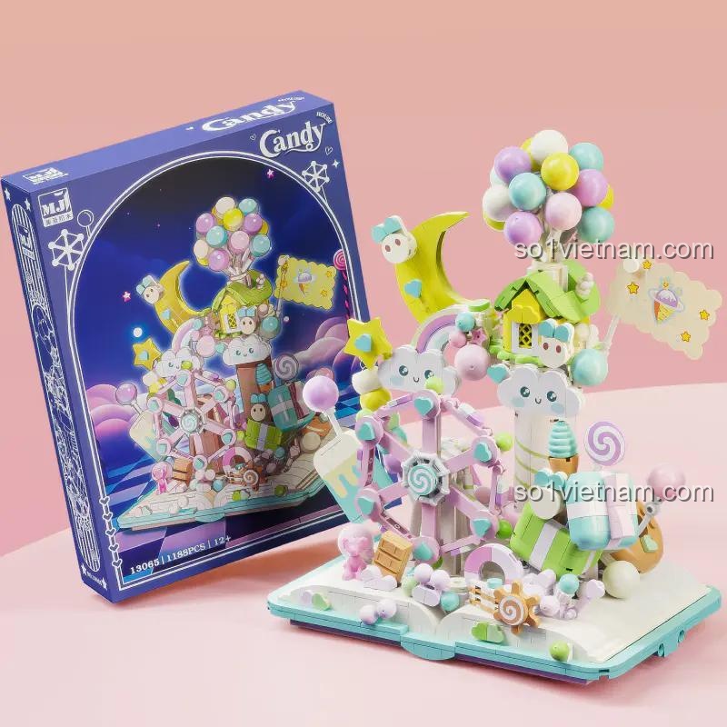 Hộp đồ chơi mô hình Vòng Quay Kẹo Ngọt 13065, quà tặng sinh nhật ý nghĩa cho con gái 12 tuổi
