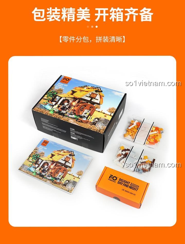 Thiết kế cối xay nước và dòng chảy của Cối Xay Gió Trung Cổ F9061 Funwhole