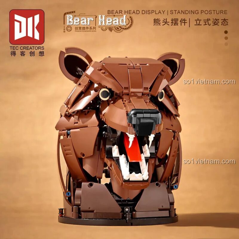 Mô hình Đầu Gấu DK 5031 dùng để bàn, đồ chơi trang trí cho bé 8 tuổi