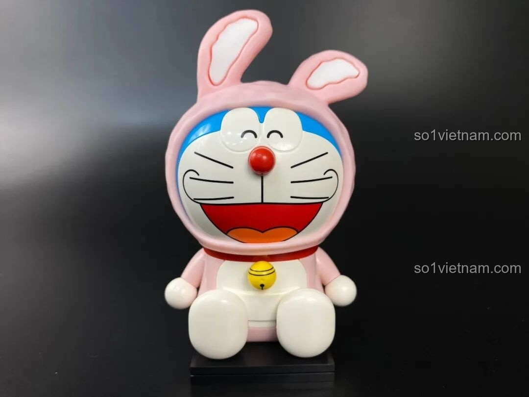Mô hình Keeppley Doraemon thỏ hồng K20415 đã hoàn thiện, một món đồ chơi trang trí cực kỳ đáng yêu.