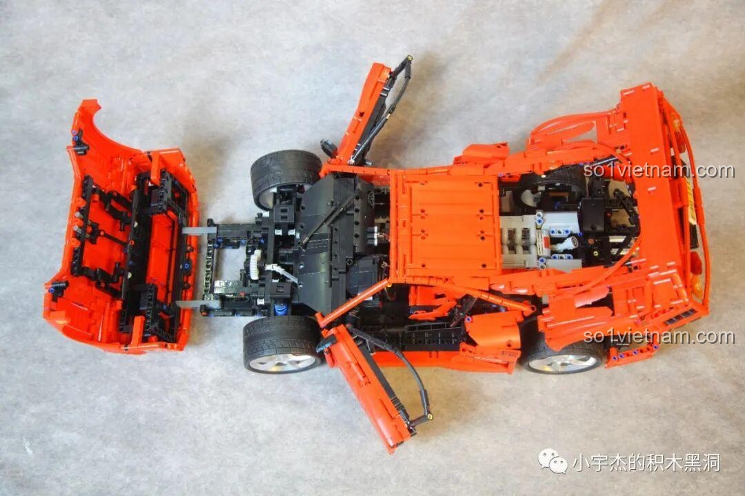 Hình ảnh cuối cùng của mô hình CBOX X001 Ferrari F40 hoàn thiện, một tác phẩm lắp ráp đầy tự hào và xứng đáng để sưu tầm.